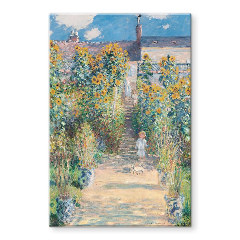 Glasbillede - Monet - Monets have i Vétheuil
