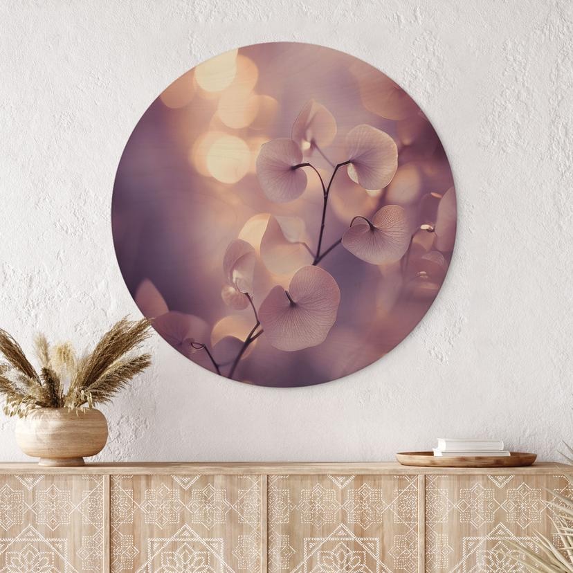 Stampa su legno Delicata orchidea viola - Treechild - Rotonda