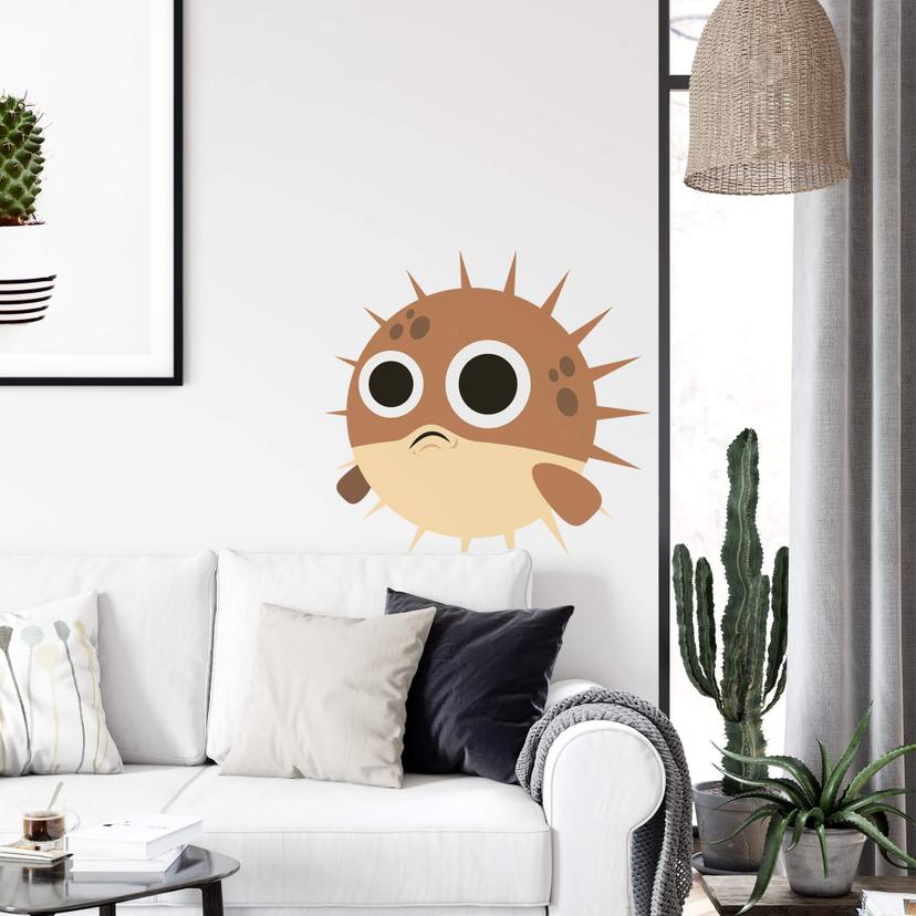 Muursticker Emoji Kogelvis