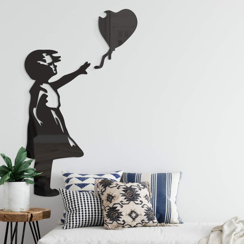 Acryldekoration Banksy - Girl with the red ballon