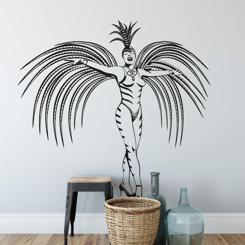 Wallsticker -  Revue Girl - 128x120 cm