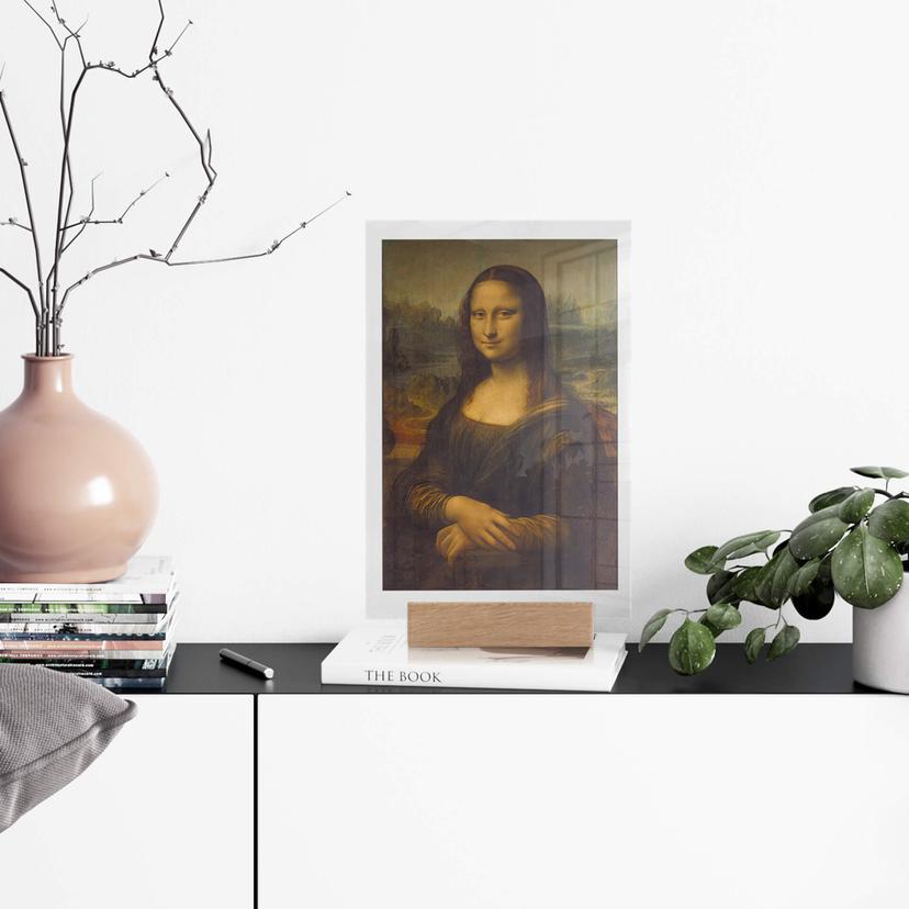 Decoro acrilico + supporto da Vinci - Gioconda