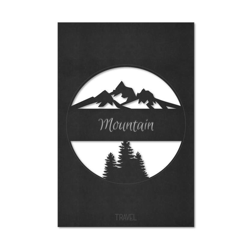 MDF - Travel Mountain Decoración en madera