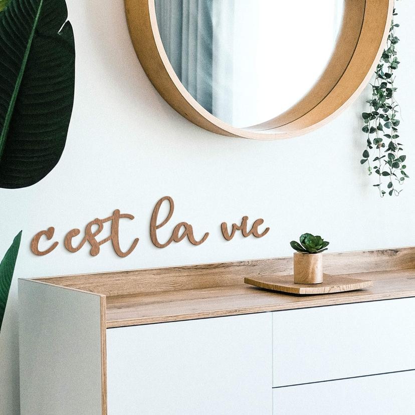 Letras de madera caoba C'est la vie