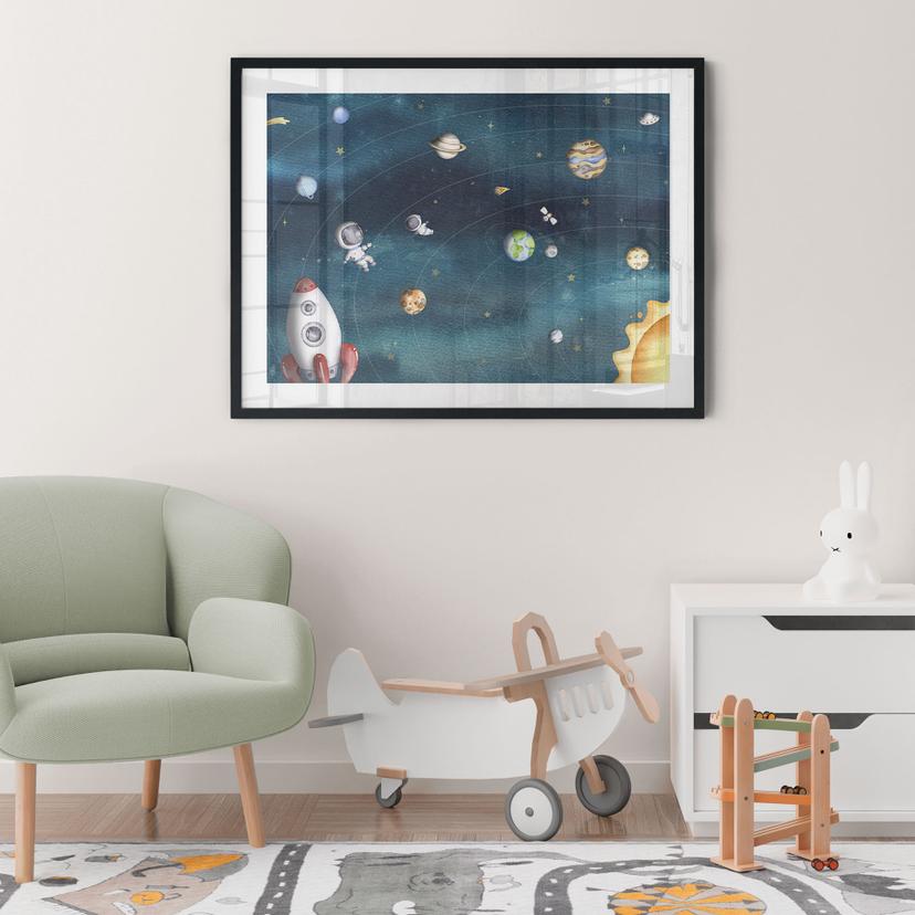 Plakatowa kosmiczna przygoda z astronautami - Oliver Robins