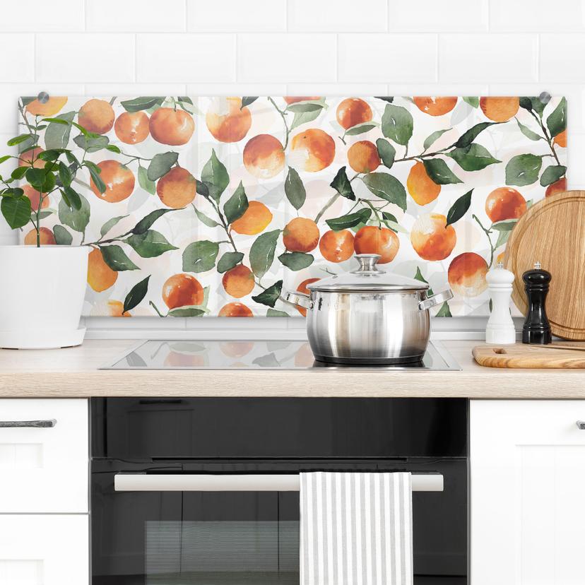 Stænkplade Frugtagtige mandariner - UN Designs