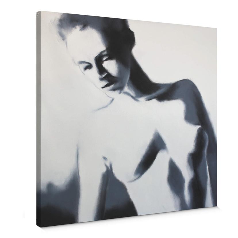 Lienzo Schmucker - Karla - Blanco y negro - Cuadrado
