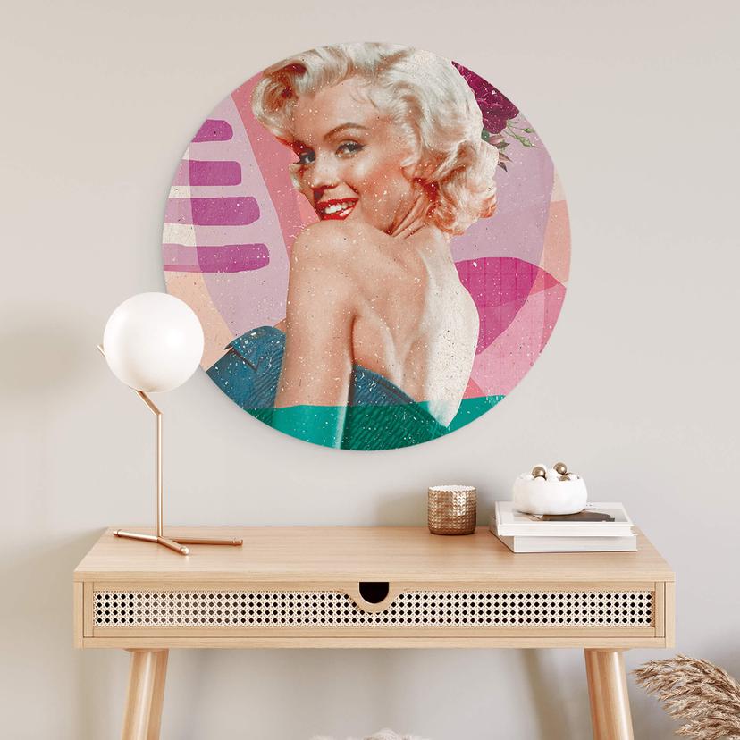 Tableau sur alu-Dibond rond Demir - Marilyn is back