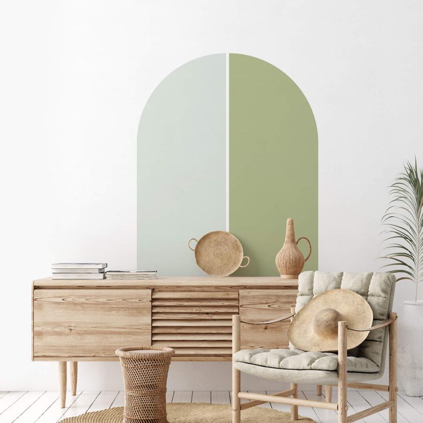 Wall Sticker set of 2 half arches - mint and pistachio