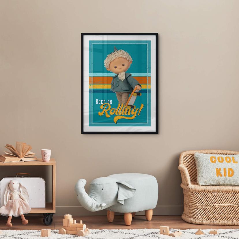 Poster Sandman con lo skateboard