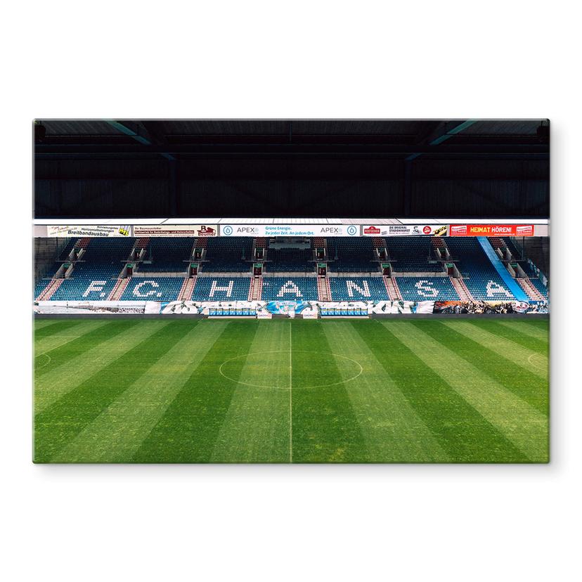 Tableau sur verre Tribune du stade FC Hansa Rostock - 60x40 cm