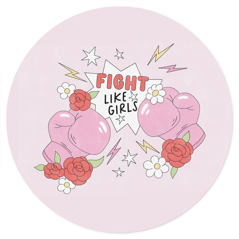 Fight Like Girls - Adesivo murale sul potere femminista