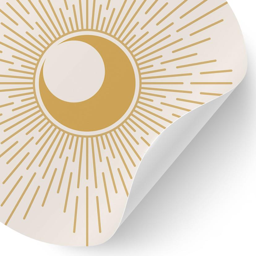 Wallsticker Gyllene solstrålar - KsanaKalpa - Rund