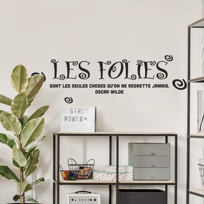 Sticker mural - Sticker mural Les folies...