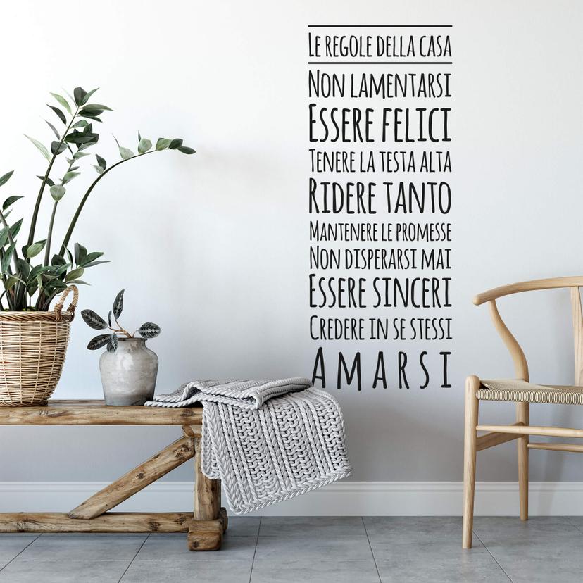 Sticker mural - Regole della casa 2