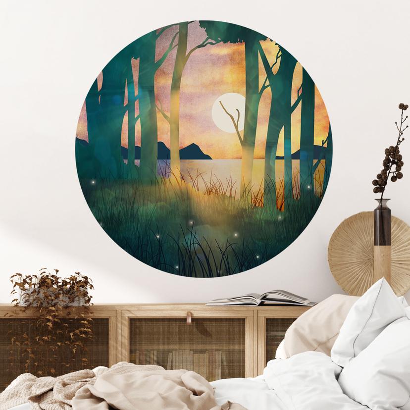 Wall Sticker Skovens magi ved solnedgang - SpaceFrog Designs