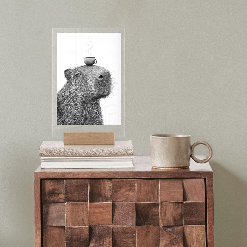 Tischaufsteller Capybara Morgen Kaffee - Korenkova