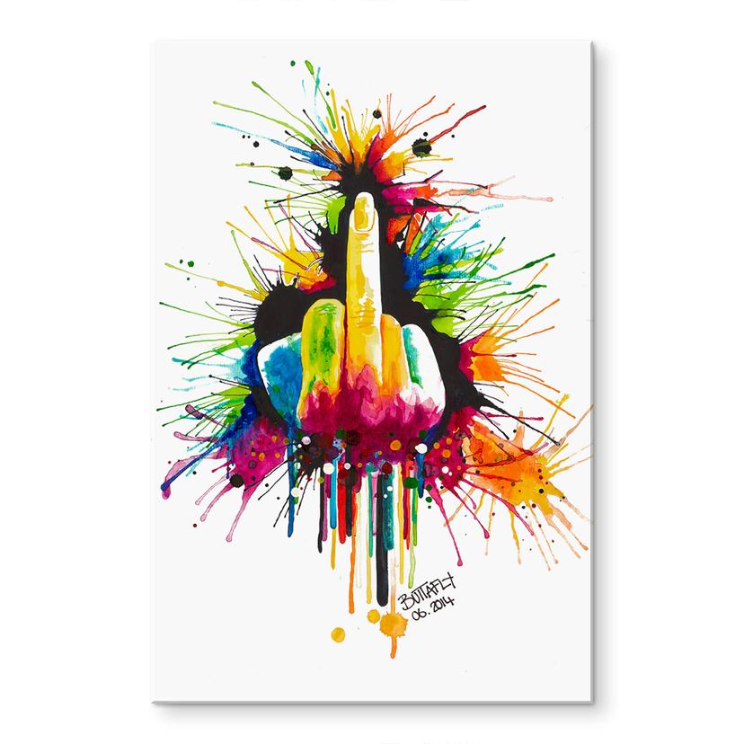 Tableau en verre acrylique - Buttafly - Fuck the System