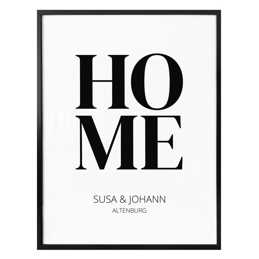 Poster à personnaliser Home
