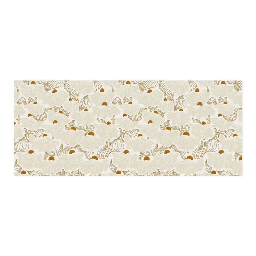 Självhäftande Stänkpanel Minimalistiska blommor i grädde och guld - Annick