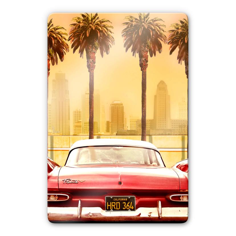 Glasbild Butterworth - Oldtimer in Los Angeles