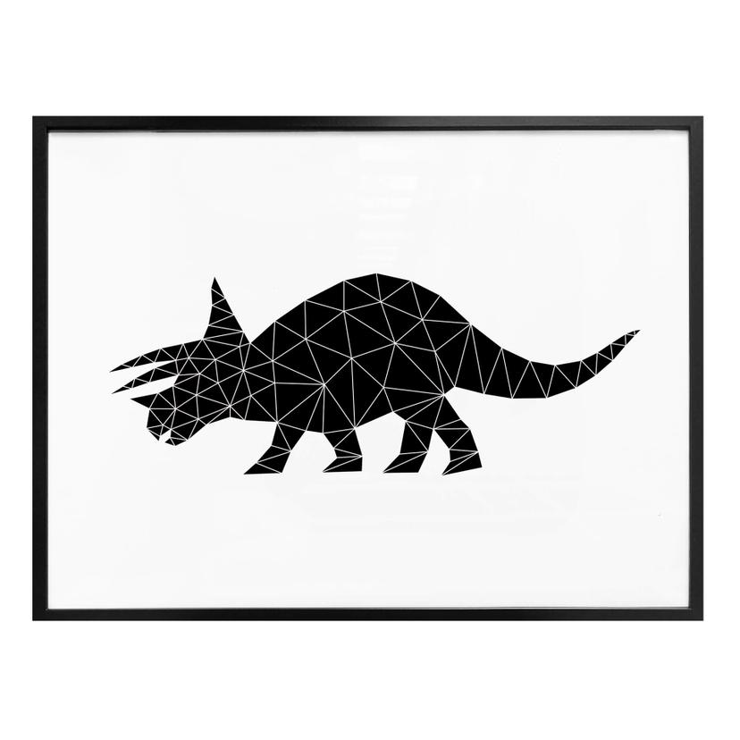 Plakat Nouveauprints - Geometrisk dinosaurus triceratops