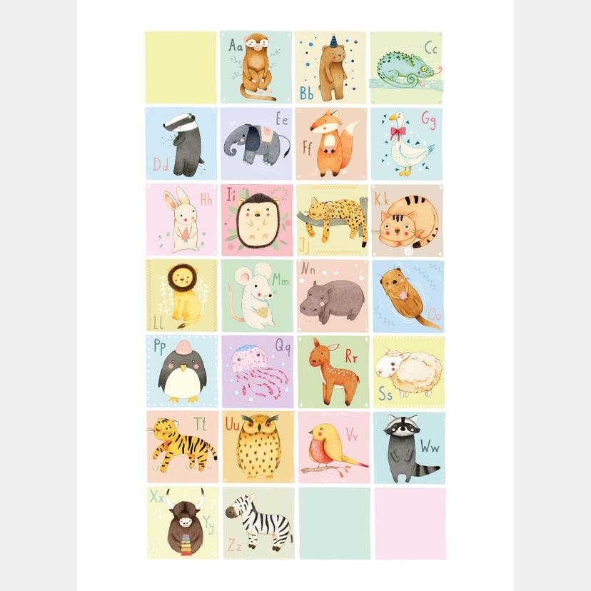 Fotomurale Loske - Alfabeto degli animali