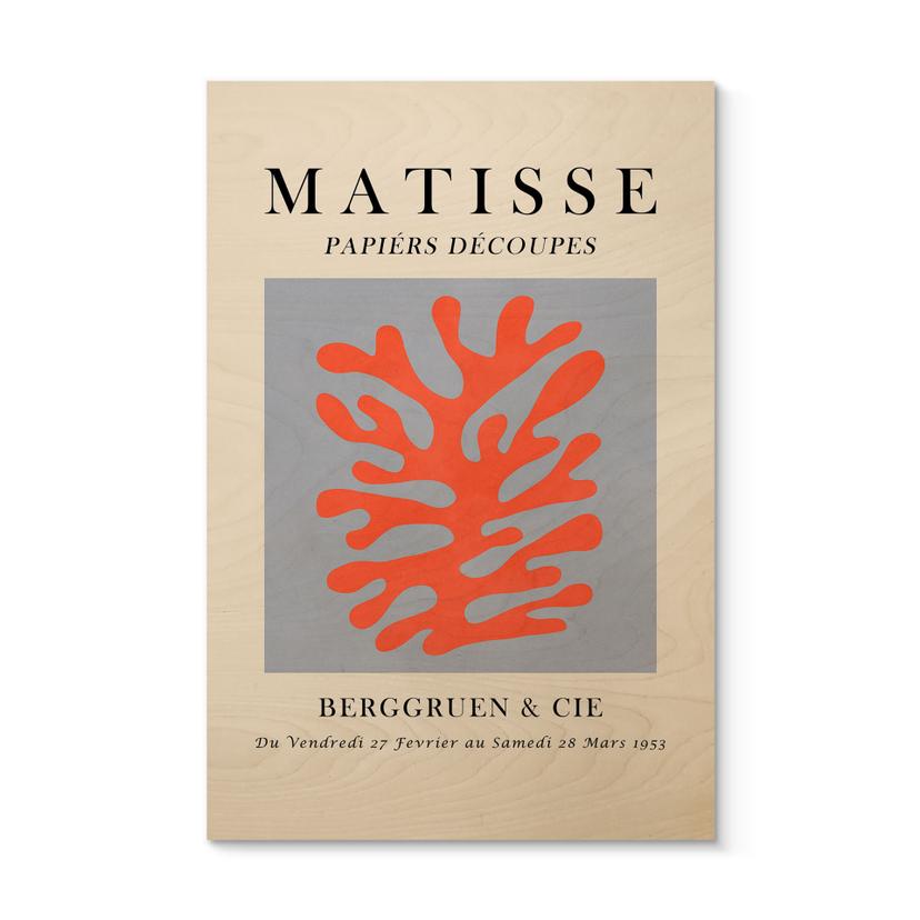 Stampa su legno Corallo astratto in stile Matisse - Costa