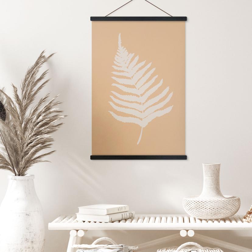 Poster tessile Sagoma di foglia di felce - 1X Studio