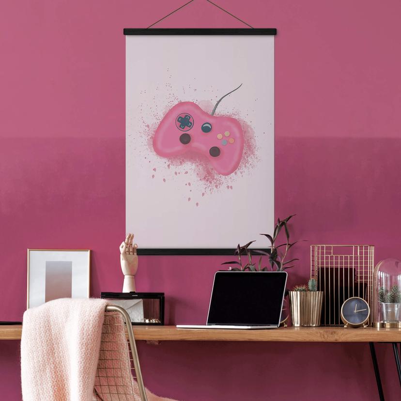 Poster tessile Eleonora - Pink Gaming Controller
