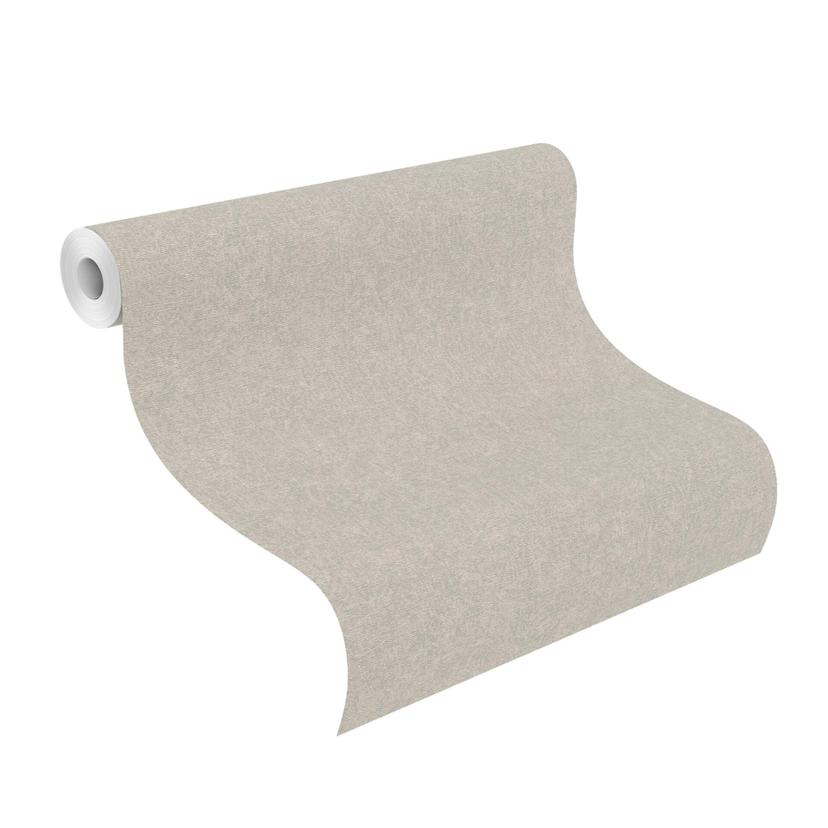 Papier peint intissé Rasch, papier peint uni Composition gris argenté