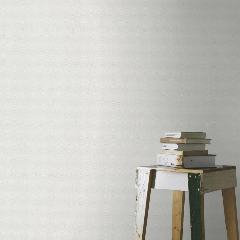 Papier peint uni, papier peint intissé texturé Bauhaus blanc