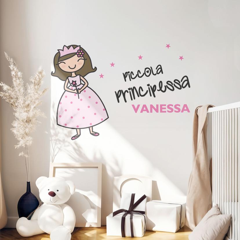 Wandtattoo + Name Piccola Principessa