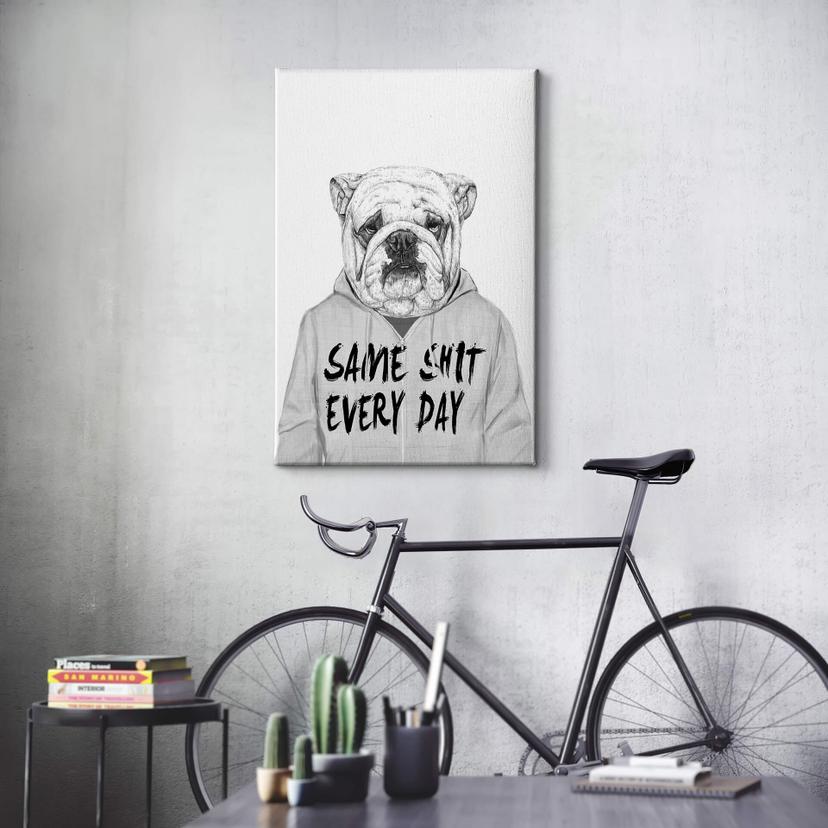 Tableau sur toile Solti - Bouledogue en colère