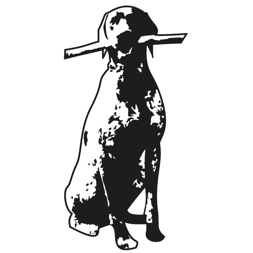 Cane da caccia seduto