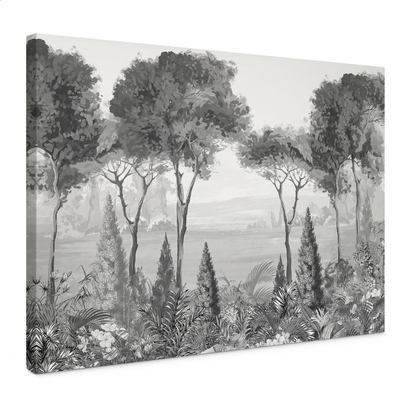 Canvas schilderij Idyllisch plantenlandschap - Ms Tiff