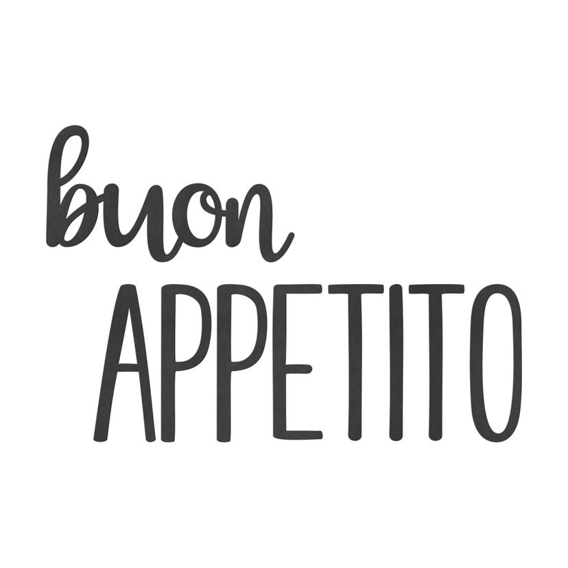 Letras de MDF - refranes para la cocina - Buon Appetito