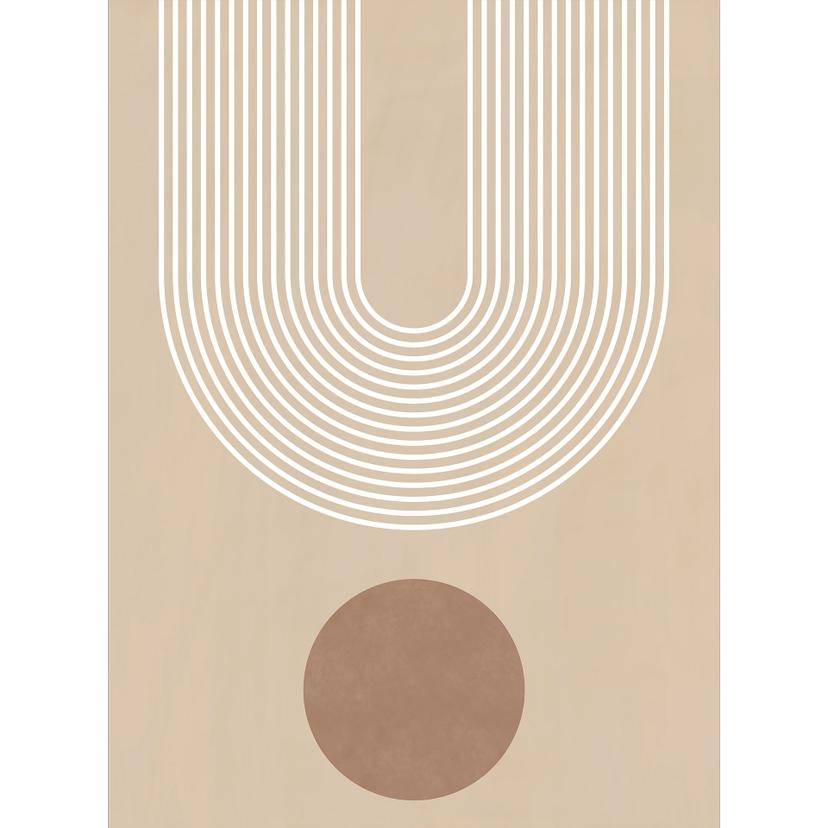 Abstrakt geometri i balans Fototapet - Beige - Ristova