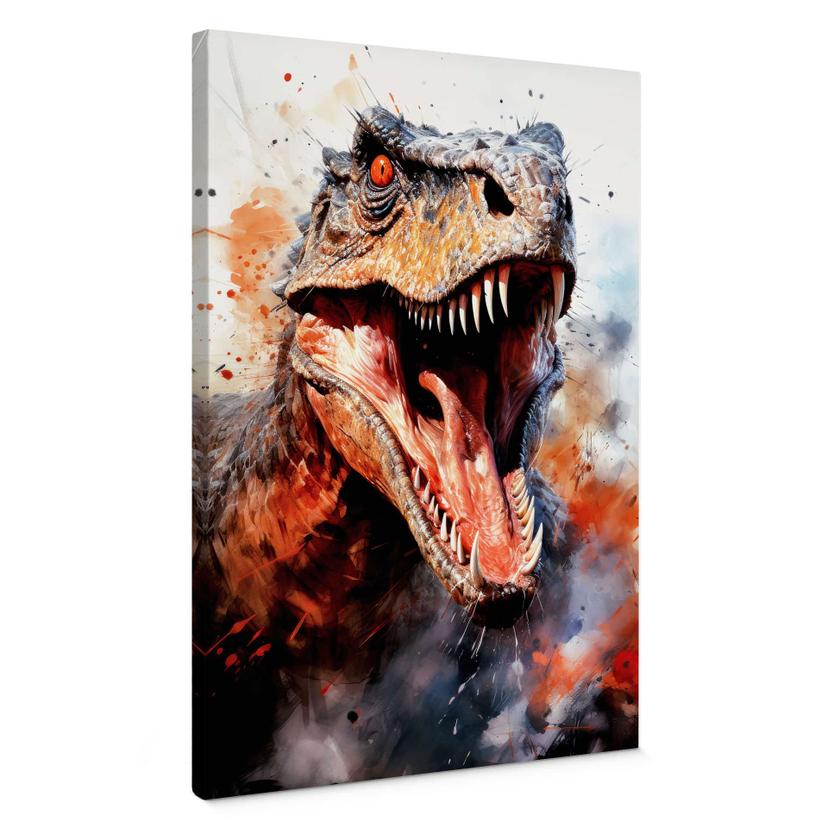 Canvasbillede T-Rex: Det vilde ansigt fra forhistorisk tid - Jaszke