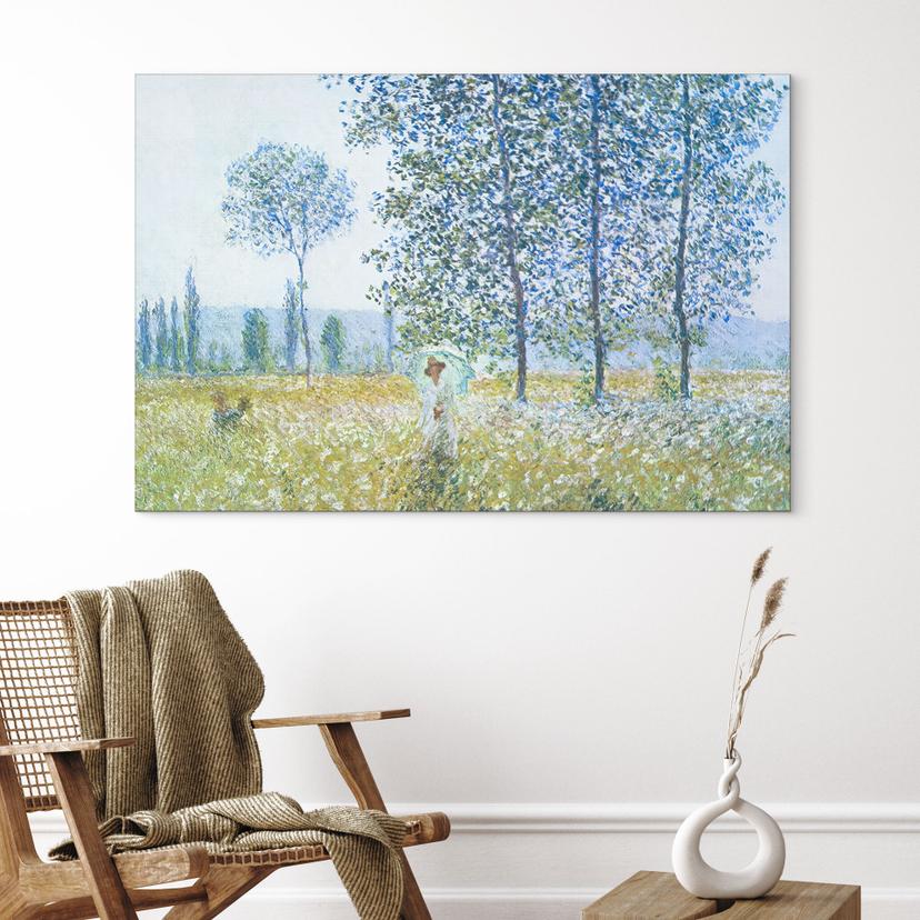 Stampe per pareti Monet - Campi in primavera - Alu-Dibond
