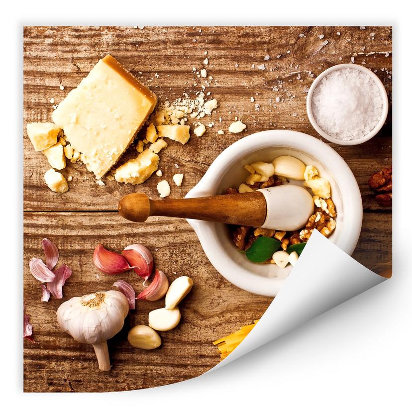 Wallprint Laercio - Pesto Rezept - quadratisch