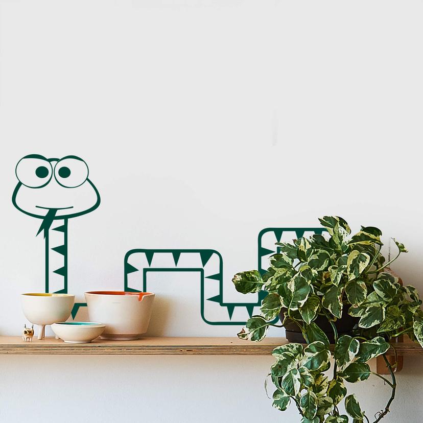 Sticker mural - Serpent d'étagère