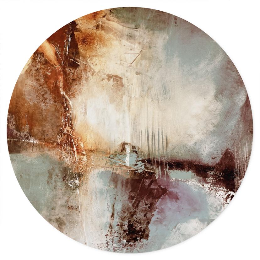 Adesivo murale Tracce d'oro nella nebbia - Schmucker - Rotondo
