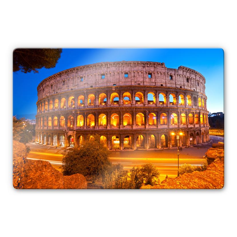 Tableau en verre - Colosseum la nuit