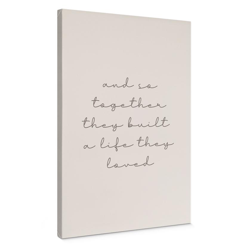 Sammen Canvasbillede - love saying til stuen