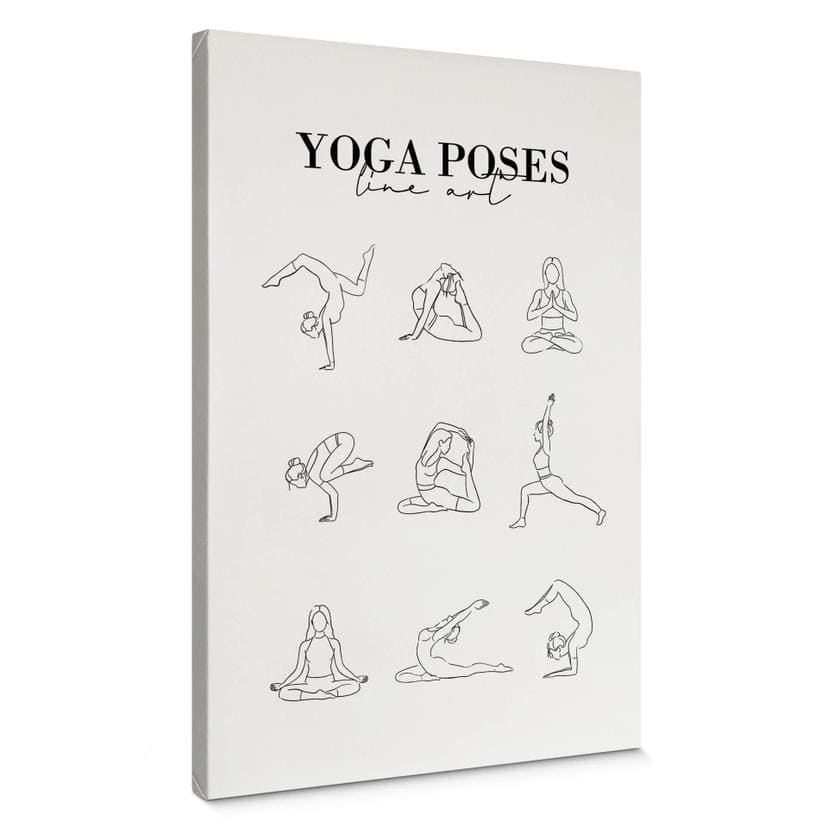 Tableau sur toile Yoga - Poses - Line Art