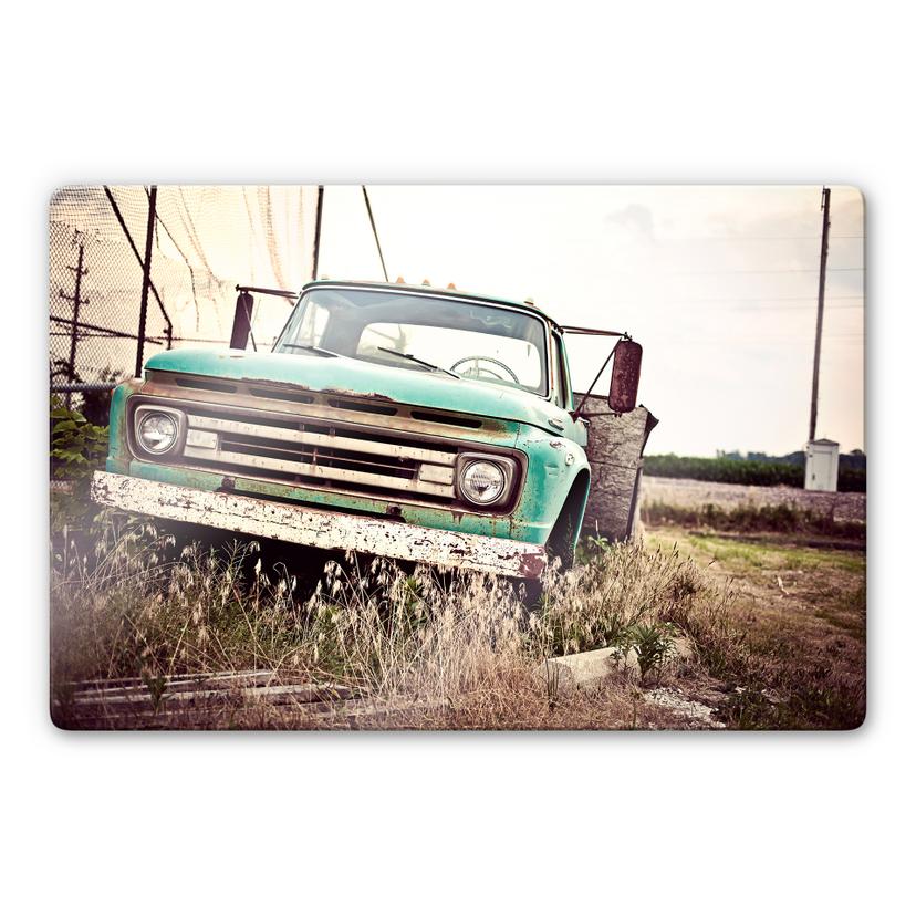 Tableau en verre - American rusted Truck