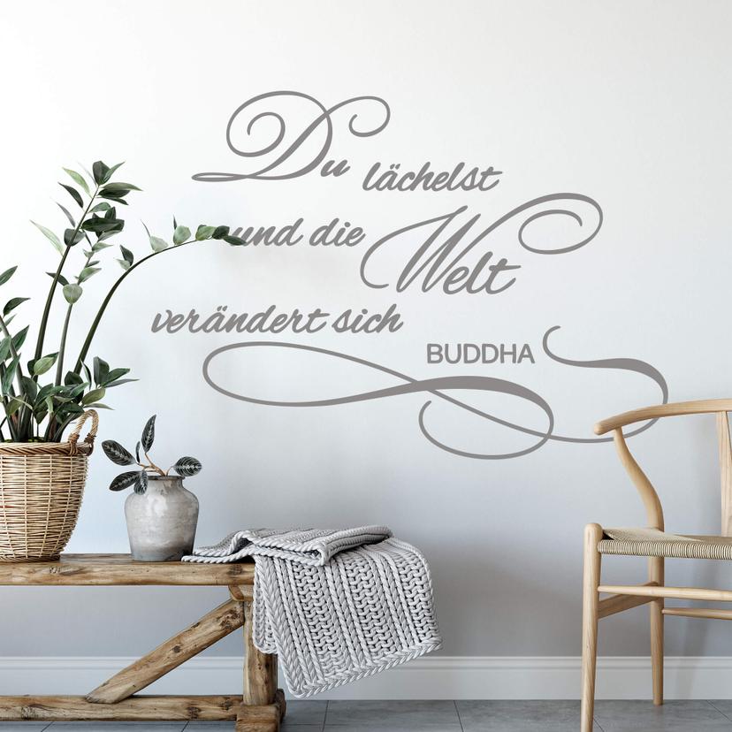 Adesivo murale - Du lächelst