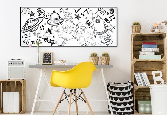 Folie Whiteboard - selbstklebend - 150x45 cm