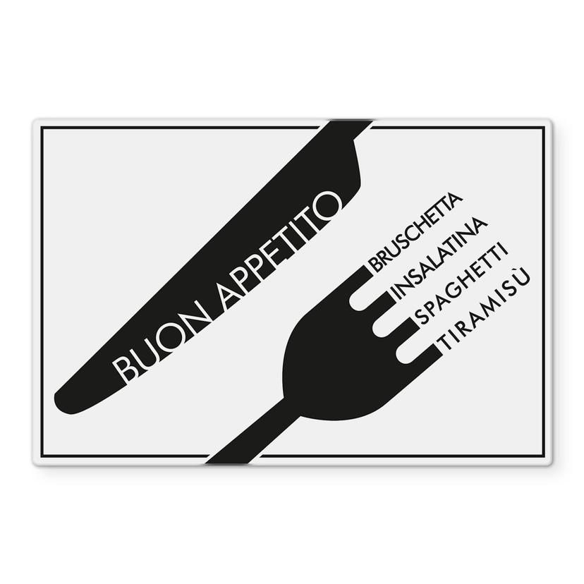 Pannello paraschizzi  Buon Appetito